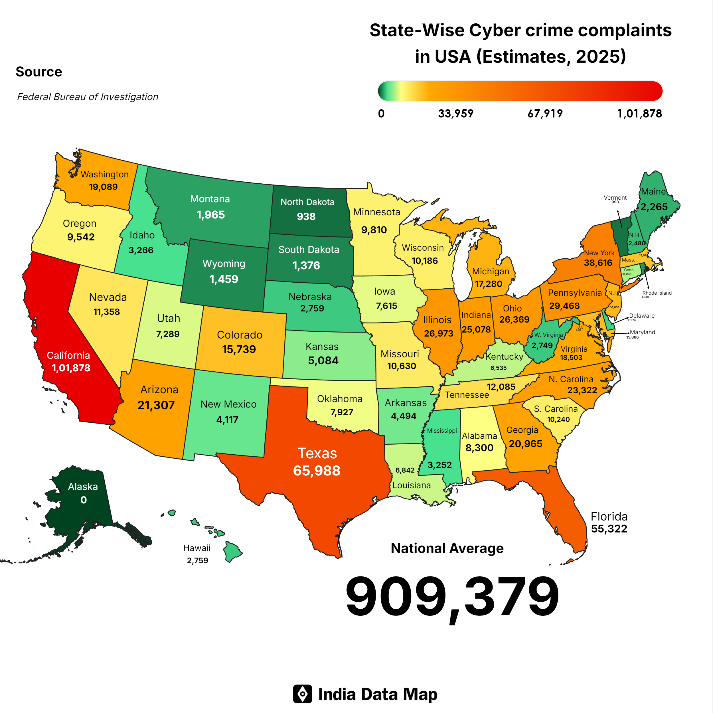 State-by-State Cyber Crime Statistics in the USA