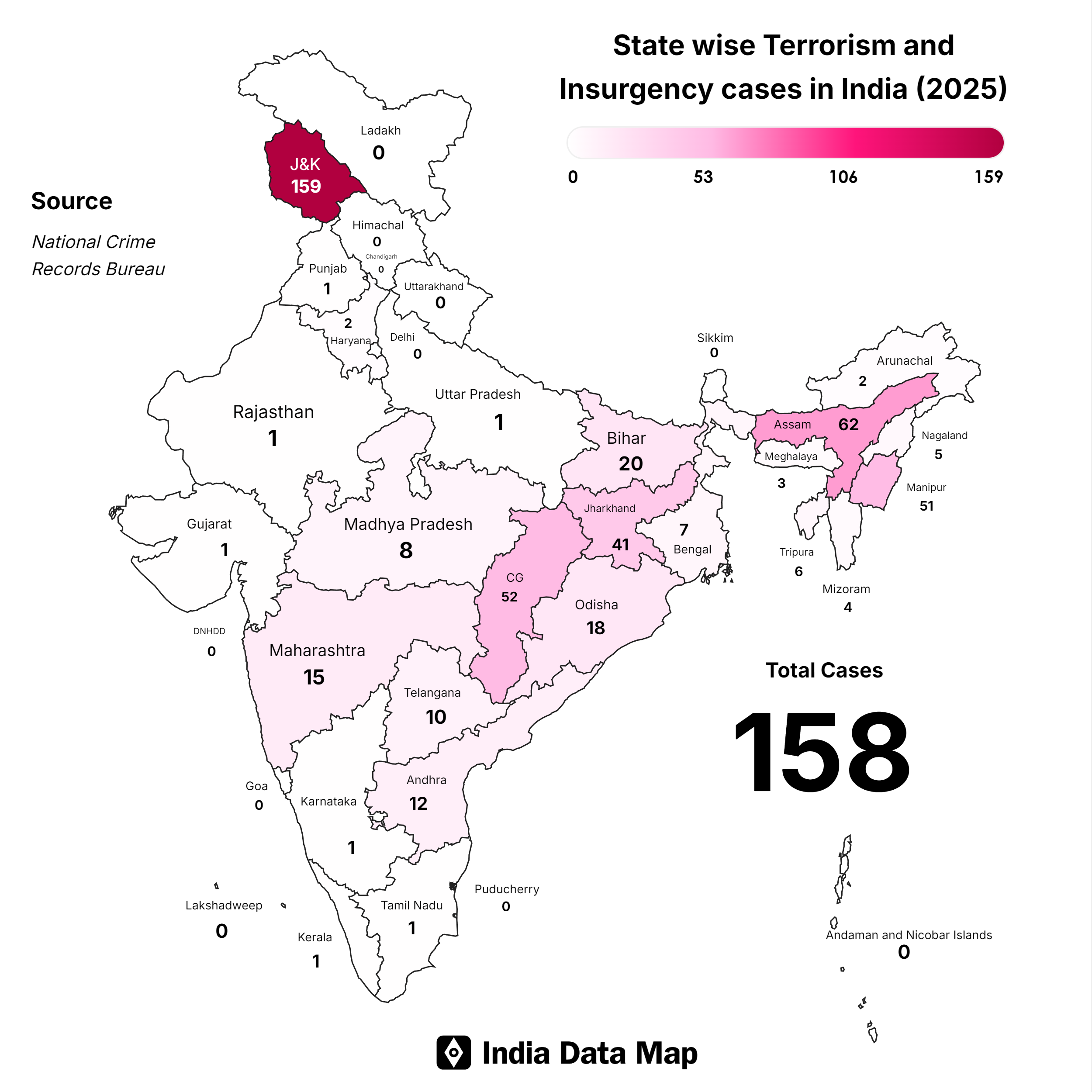 2025 Terrorism Trends in India: State-by-State Analysis