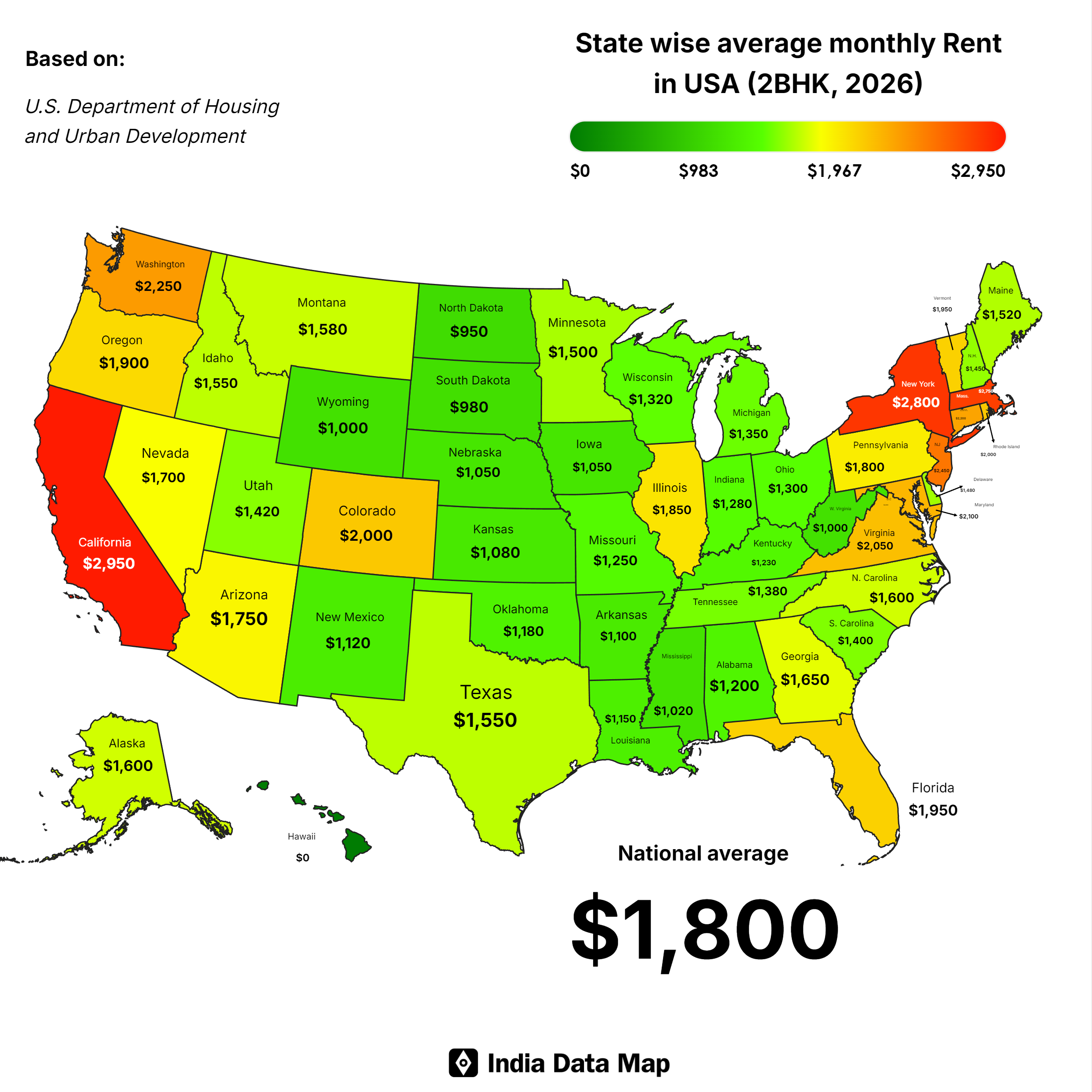 Rent Crisis 2026: New Data Reveals the Most (and Least) Expensive U.S. States to Live In